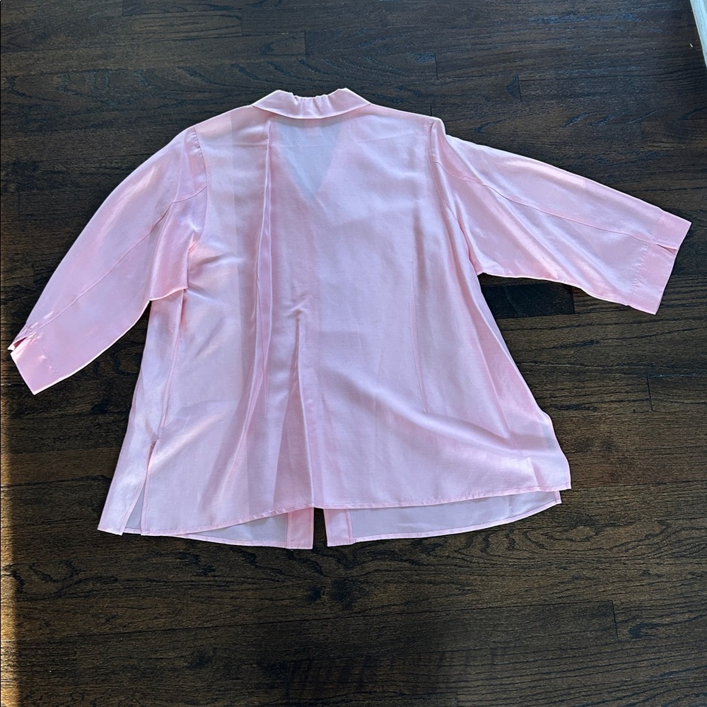 Sigrid Olsen Women’s Soft Pink Button-Up Blouse Size 2X - Picture 8 of 8